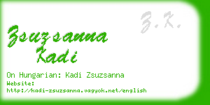 zsuzsanna kadi business card